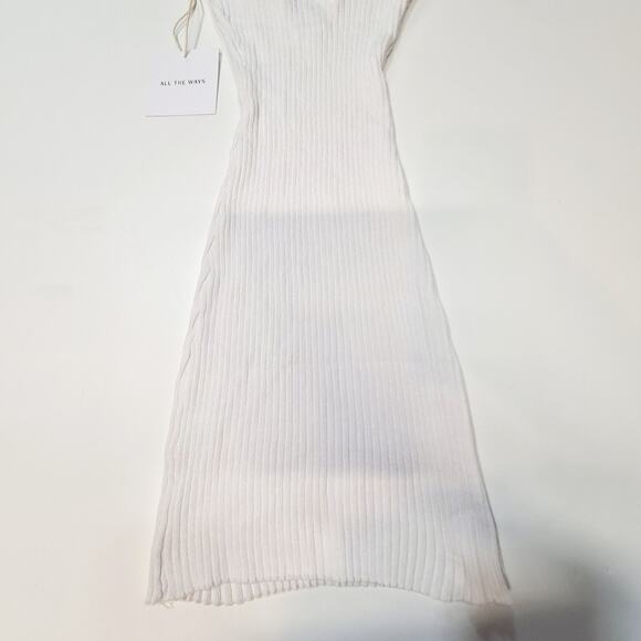 ALL THE WAYS Aviana Collar Mini Dress in White Small - Picture 9 of 12